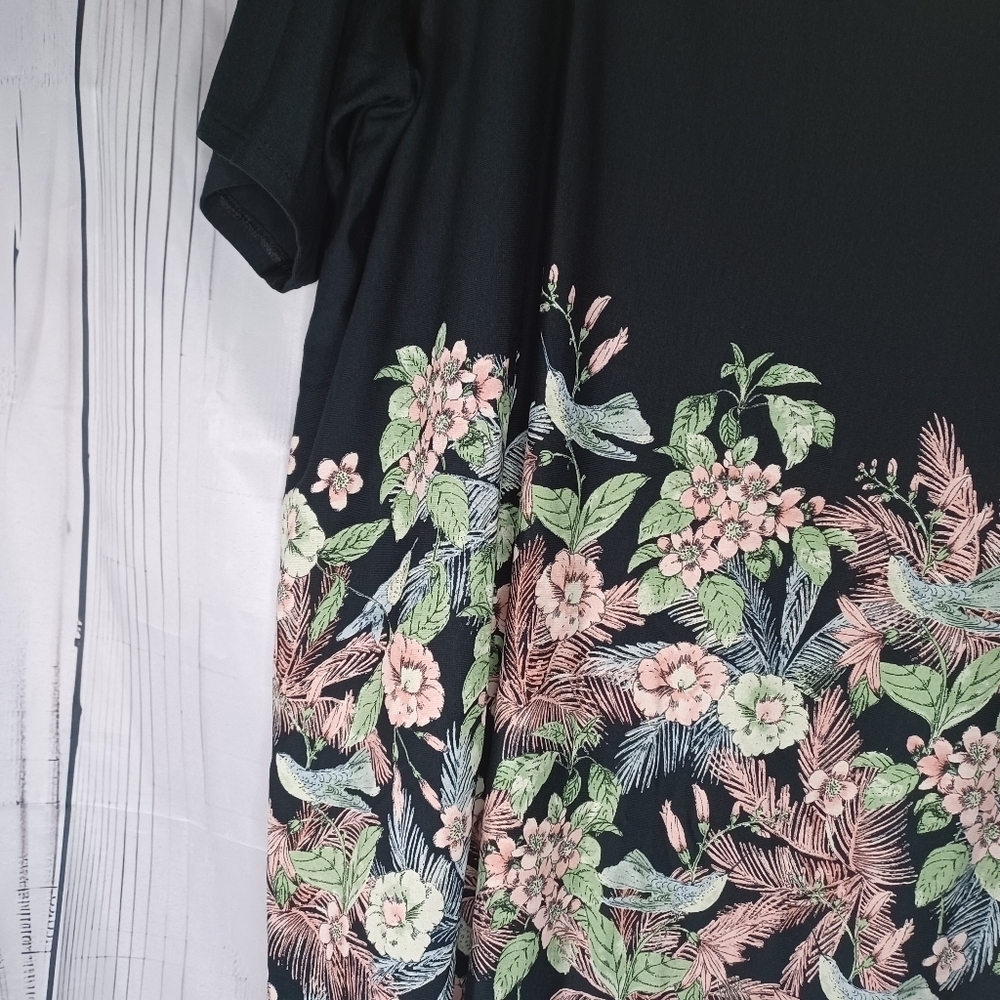 J.Jill Wearever Collection Square Neck Floral Casual Workwear Modest Top - Picture 6 of 12